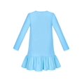 thumbnail image 2 of Girls Dress Long Sleeve Cotton Casual Blue Heart Ruffle Trim 5 Years, 2 of 6