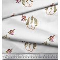 thumbnail image 2 of Soimoi Modal Satin Fabric Leaves,Bird & Floral Block Decor Fabric Printed Yard 42 Inch Wide, 2 of 3
