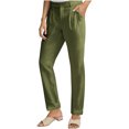 thumbnail image 4 of Wensltd Pantalon Cargo Droit Décontracté Uni pour Femmes avec Poches, 4 of 7
