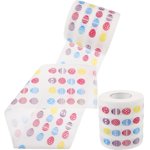 HINTRMENT 2 Rolls of Bathroom Tissue Toilet Paper with Multi colored Easter Egg Patterns for Families