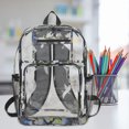thumbnail image 1 of Clear PVC Backpack Stadium Approved Large Capacity Travel Daypack for Men Women Outdoor Sports Running Gym Hiking | See Through Security Check Bag with Adjustable Shoulder Strap Easy Clean Lightweigh, 1 of 6