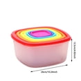 thumbnail image 2 of Multicolor Set 7per Set Recyclable Food Storage Container Set Food Storage Container Set Leakproof Airtight Lids For Meal Prep And Freshness Kitchen Organization&Leftovers Glass Containers with Lids, 2 of 5