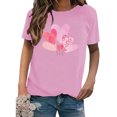 thumbnail image 4 of Pisexur Valentines Day T-shirt Top T-shirt à Manches Courtes Imprimé Amour pour la Saint-Valentin pour Femmes, 4 of 4