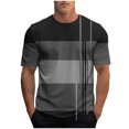 thumbnail image 2 of Weiqiqre T-Shirts pour Homme T-Shirt à Manches Courtes à Blocs de Couleur Col Ras du Cou Chandail Décontracté Basique, 2 of 4