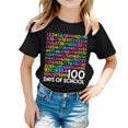 thumbnail image 1 of PMVFHDE T-Shirts Fille T-Shirt Décontracté Imprimé à Col Rond à Manches Courtes T-Shirt Chemise Décontractée Noir, 5-6 Ans, 1 of 6