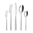 thumbnail image 2 of EGNMCR Kitchen Essentials Kitchen Gadgets Stainless Steel Twists Handle Cutlery Western Steak Knife Fork And Spoon Set Twisted Rope Embossed Floral Cutlery Spoon Stainless Steel Cutlery, 2 of 6