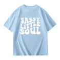 thumbnail image 5 of Girls Summer Oversized T-Shirts - Short Sleeve, Crewneck, Solid Color - Casual Basic Tops, 3-14 Years, 5 of 5
