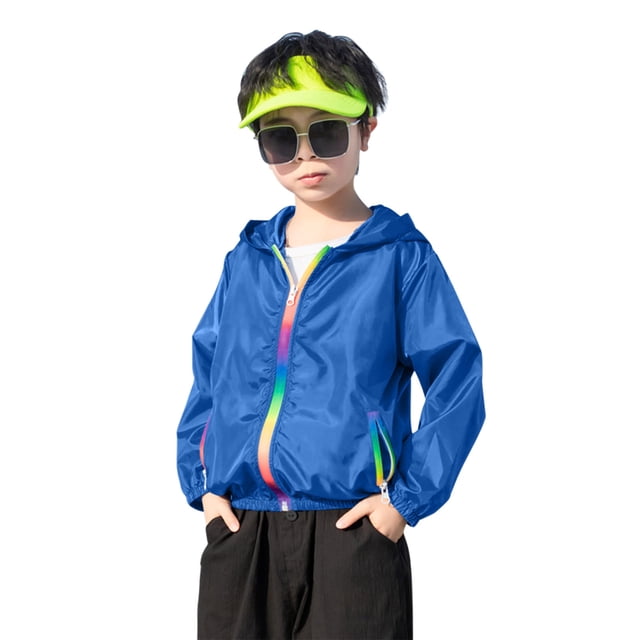 Sunnyoo Kids Lightweight Sun Protection Jacket Summer Hooded Breathable Sun Shirt Coat