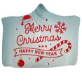 thumbnail image 2 of Agiferg Winter Christmas Pattern Wear Cap Home Blanket Children's Blanket Hooded Shawl, 2 of 3