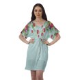 thumbnail image 1 of Moomaya Robes Décontractées pour Femmes Courtes Imprimées Robe Fluide à Col en V pour Femmes Grande Taille, 1 of 6
