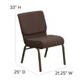 thumbnail image 4 of Bowery Hill Empilage Église Empilage Chaise d'Invité en Brun, 4 of 9