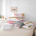 thumbnail image 4 of YST Gradient Abstract 7-Piece Comforter Set, Grey Beige Pink Bed in a Bag, King Size, 4 of 4