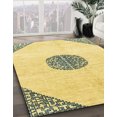 thumbnail image 2 of Ahgly Company Indoor Rectangle Abstract Bold Yellow Abstract Area Rugs, 4' x 6', 2 of 6