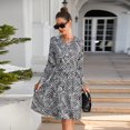 thumbnail image 4 of Vêtements de Printemps Vêtements pour Femmes Robe à Manches Longues Col en V Mode Soirée Élégante Cadeaux, 4 of 8