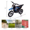 thumbnail image 3 of Bingirl 36V Ride on Dirt Bike 15.5MPH Fast Speed Off-Road Ride on Electric Motorcycle with 350W Motor LED Light Leather Seat Disc Brake (Blue), 3 of 6