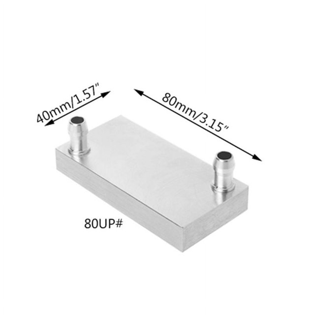 40x120mm Primary Aluminum Water Cooling Block Heat Sink System For PC Laptop CPU 80UP (40x80mm)