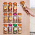 thumbnail image 3 of Maytalsory 1/2/3 4 Pieces PP Spice Organizer Self-adhesive Wall-mounted Solid Color Replacement Home Kitchen Pepper Sugar Rack Hanger 4Pcs 1 Pc, 3 of 6