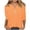 Orange, variant on cfhntfmh 3/4 Length Sleeve Womens Tops V Neck Tee Henley Shirts Summer Beach Vacation Clothes Plus Size Tops