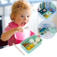thumbnail image 3 of Infidev Double-Layer Bento Box, Japanese-Style Microwave Lunch Box for Office Workers, Divided Meal Box with Breathable Hole Design and Easy-Carry Handle, Ideal for Nutritious Meals, 3 of 5