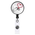 thumbnail image 1 of Nurse Badge Buckle Love Stethoscope Easy-To-Pull Buckle Retractable Badge Easy-To-Pull Certificate Buckle, 1 of 9