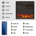 thumbnail image 4 of 18" Electric Fireplace Insert, Recessed Fireplace Heater with Low Noise, Remote Control with Timer, Touch Screen, Adjustable Flame Brightness,, 4 of 7