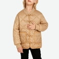 thumbnail image 2 of RXMEKW Knitted Collar Button Jacket for Boys and Girls with Polyester Fill for Cold Weather in Black Size 110, 2 of 8