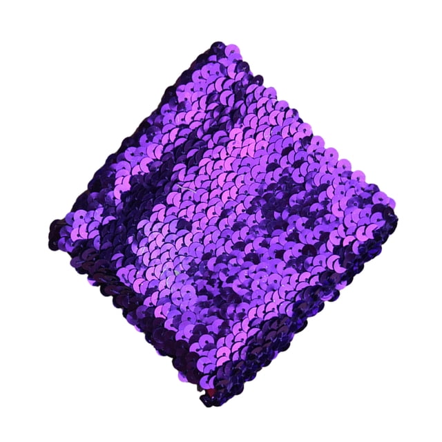 Unatoiry Shiny Gauntlet Glove With Sequins Lightweight And Portable Comfortable To Wear Multiple Colors Purple