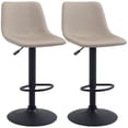 thumbnail image 1 of HOMCOM Adjustable Bar Stools Set of 2, Swivel Barstools with Back, 1 of 10