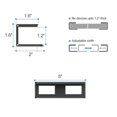 thumbnail image 5 of BUYISI Support Durable pour Ordinateur Portable, Support sous le Bureau avec Vis, 3 Pcs, Étagère de Rangement en Aluminium pour Ordinateur, Ruban Double Face, Noir, 5 of 5