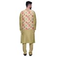 thumbnail image 3 of Atasi Ethnic Dupion Silk Kurta Pyajama Set With Printed Nehru Jacket For Mens, 3 of 3