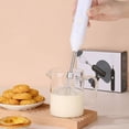 thumbnail image 3 of EIGTHTAIL Powerful Milk Frother  Electric Handheld Kitchen Mixer Egg Beater USB Rechargeable Hand Mixer for Baking Cake  Egg White  Yeast Dough  Include 3 Stainless Steel Whisk  Pink, 3 of 8