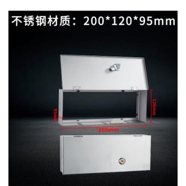 Boîtier de Protection Verrouillable en Acier Inoxydable Robuste 2-Gang Étanche pour Prise Électrique Protection Murale pour Maison et Bureau