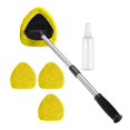 thumbnail image 4 of jinwen Auto Windshield Cleaning Tool Telescopic Handle with 3 Microfiber Pads Reusable for RV SUV Truck Aluminum Rod Multifunctional Yellow Pads, 4 of 9