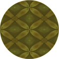 thumbnail image 1 of Ahgly Company Tapis d'Intérieur Ronds de Style Transitionnel Lavables à la Machine, Vert Olive, 3 Pieds Rond, 1 of 7