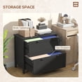thumbnail image 4 of HOMCOM 2 Drawer Filing Cabinet with Lock, Keys and Hanging Bar, Black, 4 of 10