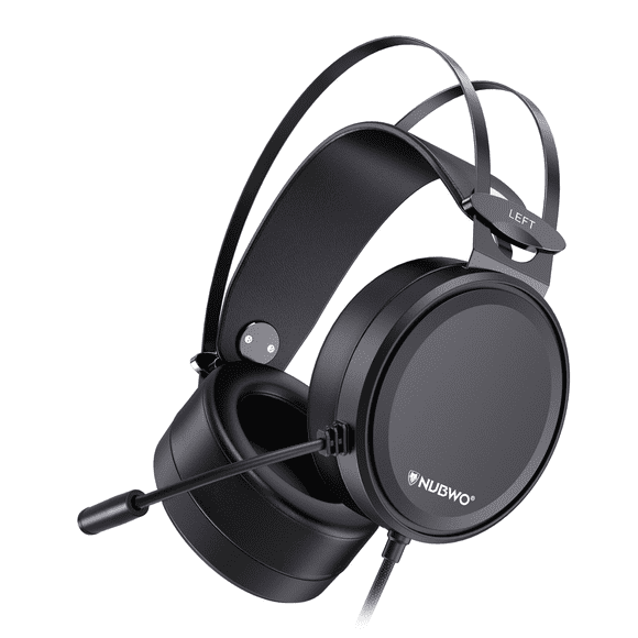 NUBWO NUBWO N7 Casque de Jeu avec Micro Ajustable, Haut-Parleurs 50 mm, Prise 3,5 mm, Compatibilité Multi-Appareils, Ajustement Confortable, Basses Améliorées pour PC, PS4, Xbox One