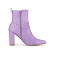 thumbnail image 3 of Unique Bargains Women's Strap Decor Point Toe Block High Heels Ankle Boots, 3 of 6