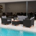 thumbnail image 2 of Gymax 8 PCS Wicker Patio Furniture Set w/ Removable Cushions Storage Coffee Table Gray, 2 of 9