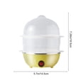 thumbnail image 3 of Cagogo under $5 Egg Cooker, Mini Stainless Steel Egg Cooker, Double Layer Boiled Egg Breakfast Maker, Household Electric Appliance, Soft Hard Egg Boiler, Compact Kitchen Tool, 3 of 6