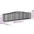 thumbnail image 4 of vidaXL Arched Gabion Baskets 15 pcs 400x50x80/100 cm Galvanised Iron, 4 of 4