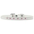 thumbnail image 1 of Collier en Cristal Rose et Perle Taille 12 Blanc pour Chiots, 1 of 1