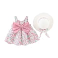 thumbnail image 1 of Robe Bébé Fille Sans Manches Robe Tutu Bébé Robe d'Été Bébé Fille avec Chapeaux 2 Pcs Robe de Fête Tout-Petit 1-2 Ans, 1 of 3