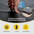 thumbnail image 2 of 2" Thick Tri-Fold Exercise Gym Mat with Carrying Handles, PU Leather Fitness Mat Gymnastics Yoga Tumbling Mat, 2 of 8