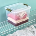 thumbnail image 4 of Sterilite 26 Liter Latch Box, Small Clear Plastic Storage Bin with Lid, Green Latch, 4 of 4