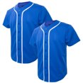 thumbnail image 1 of TOPTIE 2 Pack Men's Baseball Jersey Button Down Jersey Short Sleeve Shirt-Blue Blue-L, 1 of 8