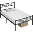 thumbnail image 3 of Yaheetech Metal Platform Bed with Cloud-inspired Design, Twin, Black, 3 of 8
