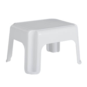 Rubbermaid Tabouret à pas en plastique, petit, blanc
