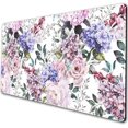 thumbnail image 1 of Pink Purple Floral Extended Mouse Pad Large Keyboard Mousepad,Non-Slip Rubber Base Mouse Mat with Stitched Edge XXL Desk Pad Protector for Computer Laptop PC 31.5x15.75 Inch, Hydrangea Peony Flower, 1 of 5