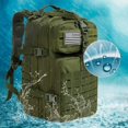 thumbnail image 5 of Sac à Dos Imperméable en Nylon 30 L/50 L, Sac Militaire d'Extérieur pour Randonnée, Pêche, Chasse, Camping et Randonnée, Noir (50 L), 5 of 5