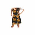 thumbnail image 2 of Robe Débardeur Plissée Unie Décontractée d'Été pour Femmes, TG, Tournesols, 2 of 5